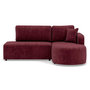 Voir la diapositive 1 : BEST MOBILIER Miro - canapé d'angle droit 4 places convertible avec coffre en velours texturé