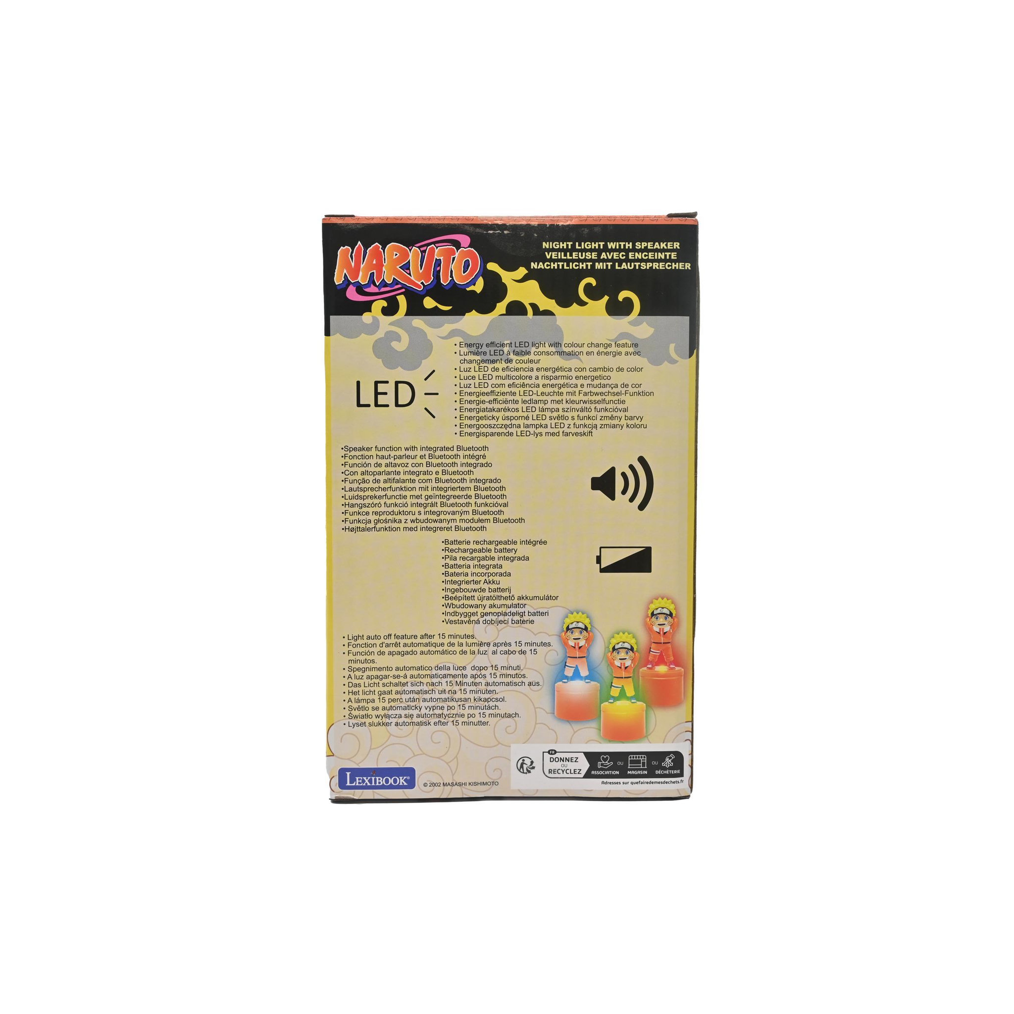 Voir la diapositive 4 : Lexibook Enceinte Bluetooth veilleuse Naruto