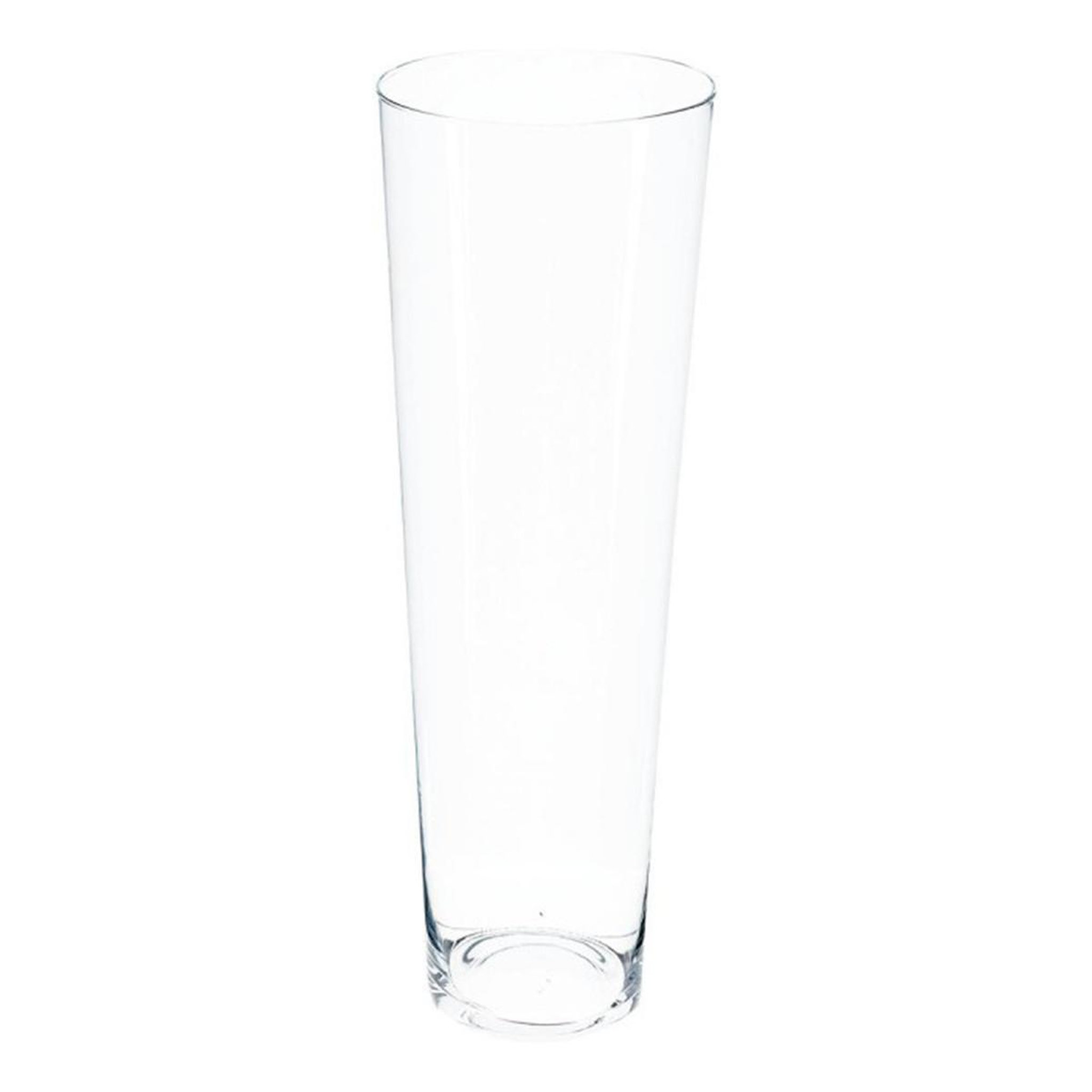 Voir la diapositive 1 : ATMOSPHERA Vase en verre  conique  50cm transparent