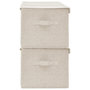 Voir la diapositive 5 : VIDAXL Boîtes de rangement 2 pcs Tissu 50x30x25 cm Creme
