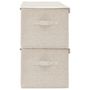Voir la diapositive 5 : VIDAXL Boîtes de rangement 2 pcs Tissu 50x30x25 cm Creme