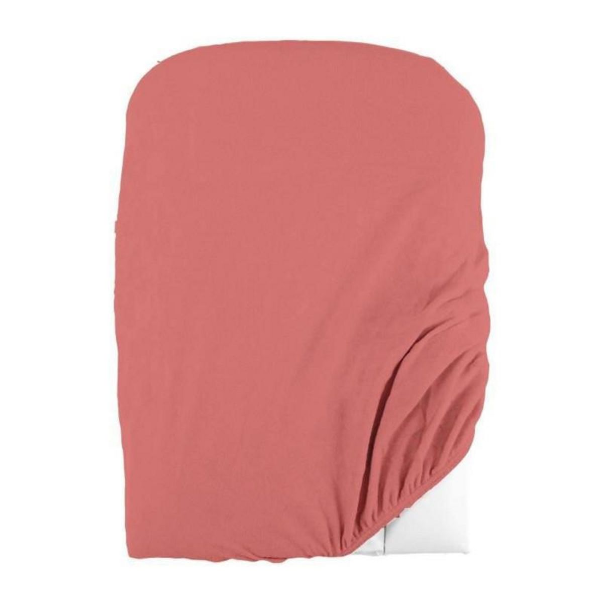 DOMIVA DOMIVA Lot 2 Housses matelas a langer - Eponge polycoton - oeko-Tex - Blanc/Terracotta - 50 x 75 cm