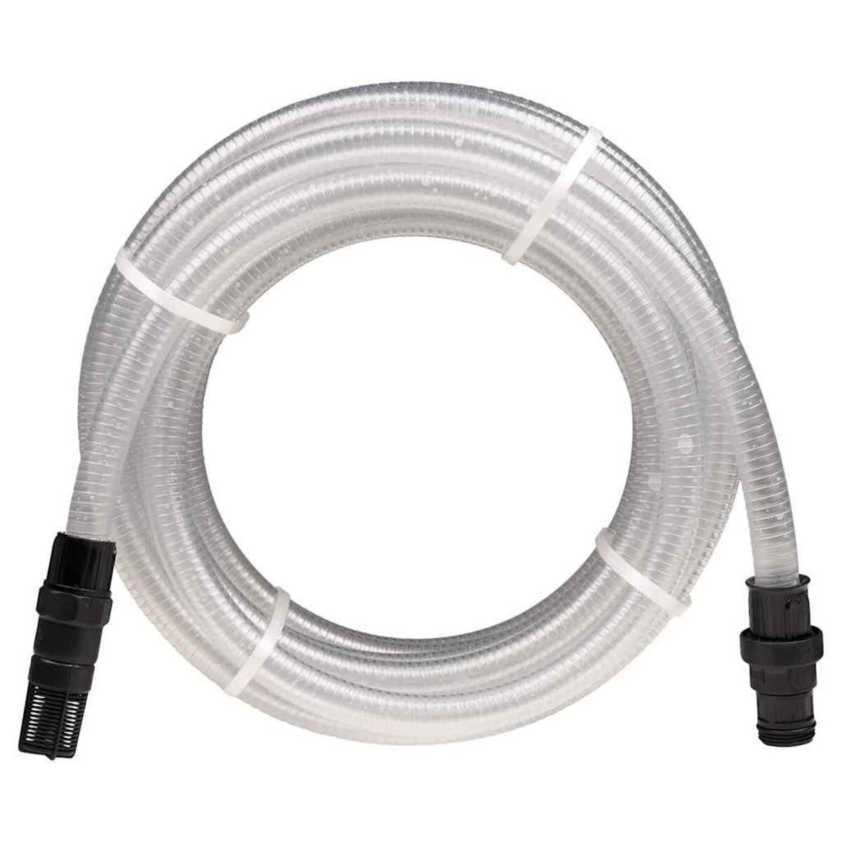 VIDAXL Tuyau d'aspiration avec raccords en PVC transparent 1  10 m PVC