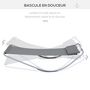 Voir la diapositive 5 : HOMCOM Bain de soleil transat de jardin bascule hamac 212L x 130l x 60H cm gris