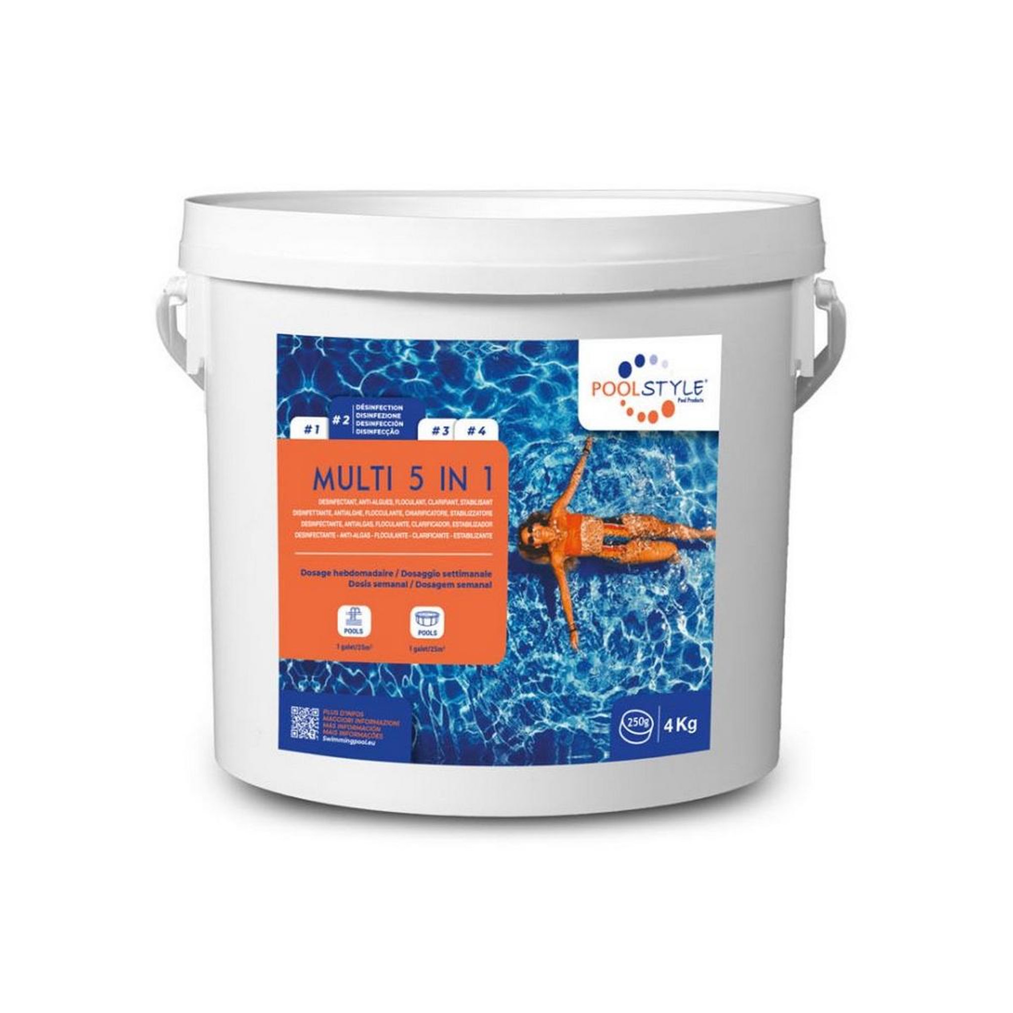 POOLSTYLE Multi 5en1 tab 4kg c/4 p/72 - 47312pe/fp004