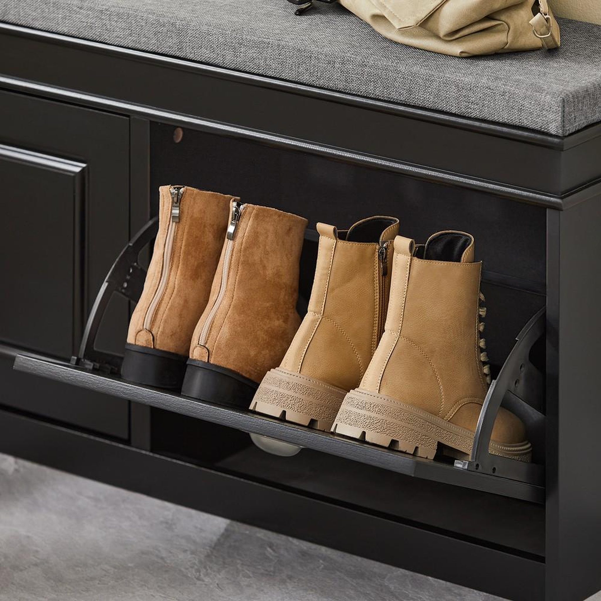 Voir la diapositive 4 : SOBUY SoBuy - Banc de rangement à chaussures avec 2 tiroirs - Classique - FSR64