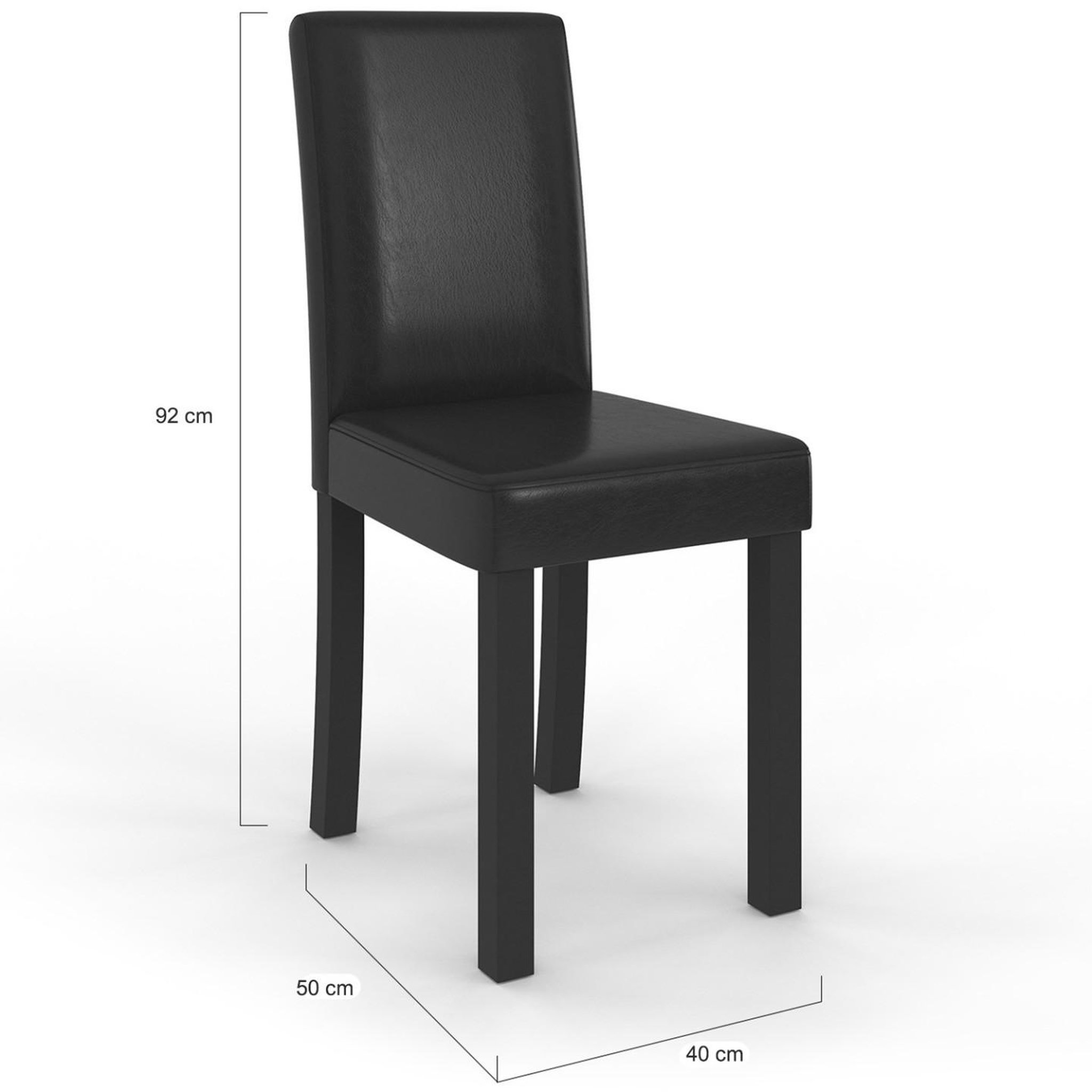 Voir la diapositive 5 : ID MARKET Lot de 6 chaises hannah noires pour salle à manger