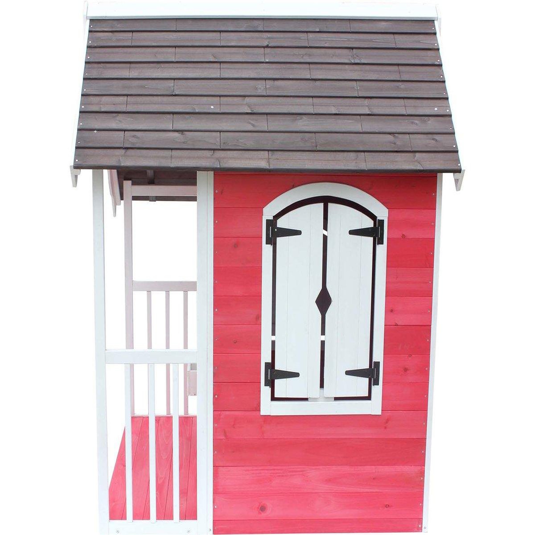 Voir la diapositive 4 : Habitat et Jardin Maisonnette  Ben  - 122.5 x 130 x 140 cm - Rouge/Blanc