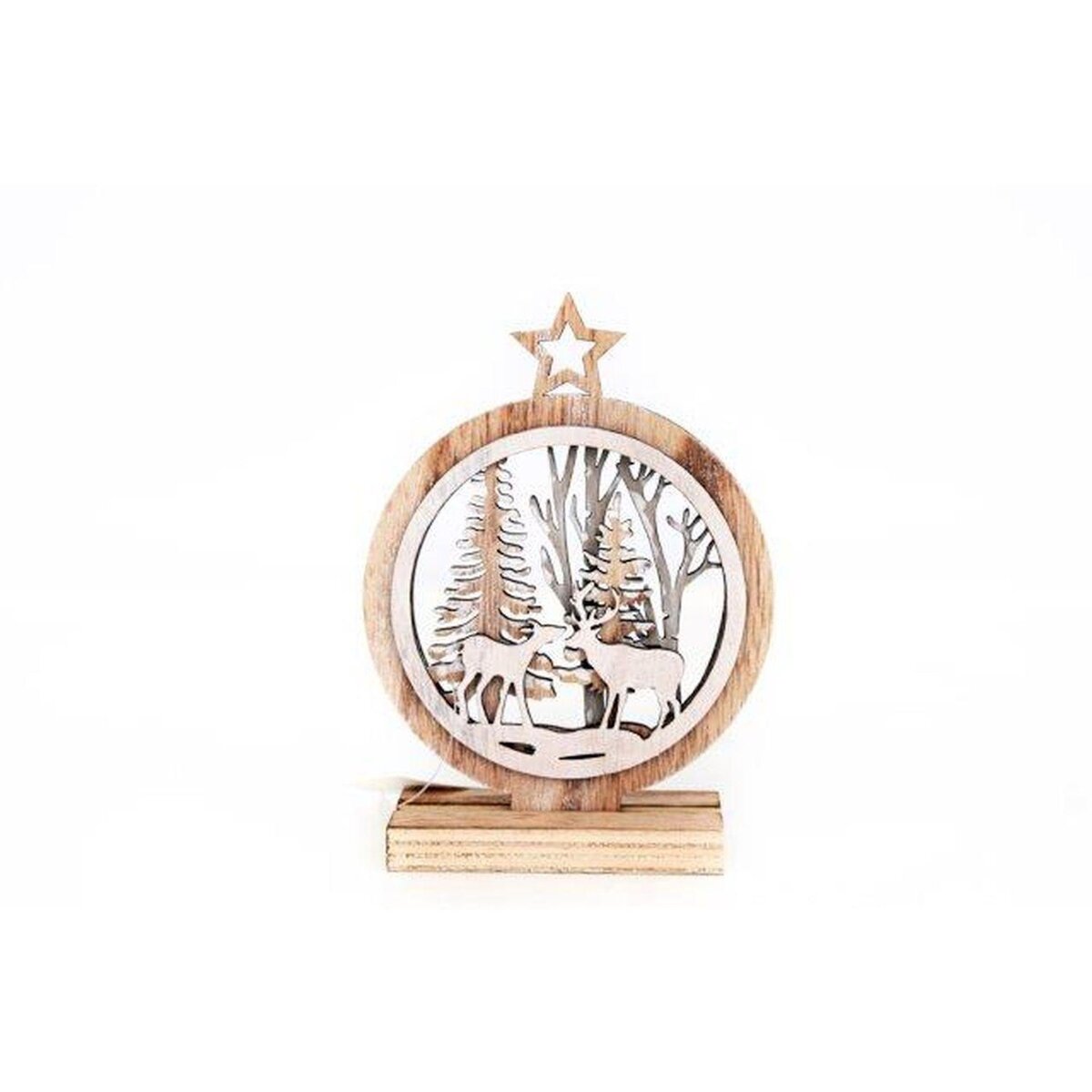 HEART OF THE HOME Décoration de Noël Round Natural - Blanc