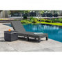 Voir la diapositive 2 : ALLIBERT by KETER Transat Bain de soleil - Allibert by KETER – DAYTONA – en résine imitation rotin tressé – coussin – dossier réglable - gris g