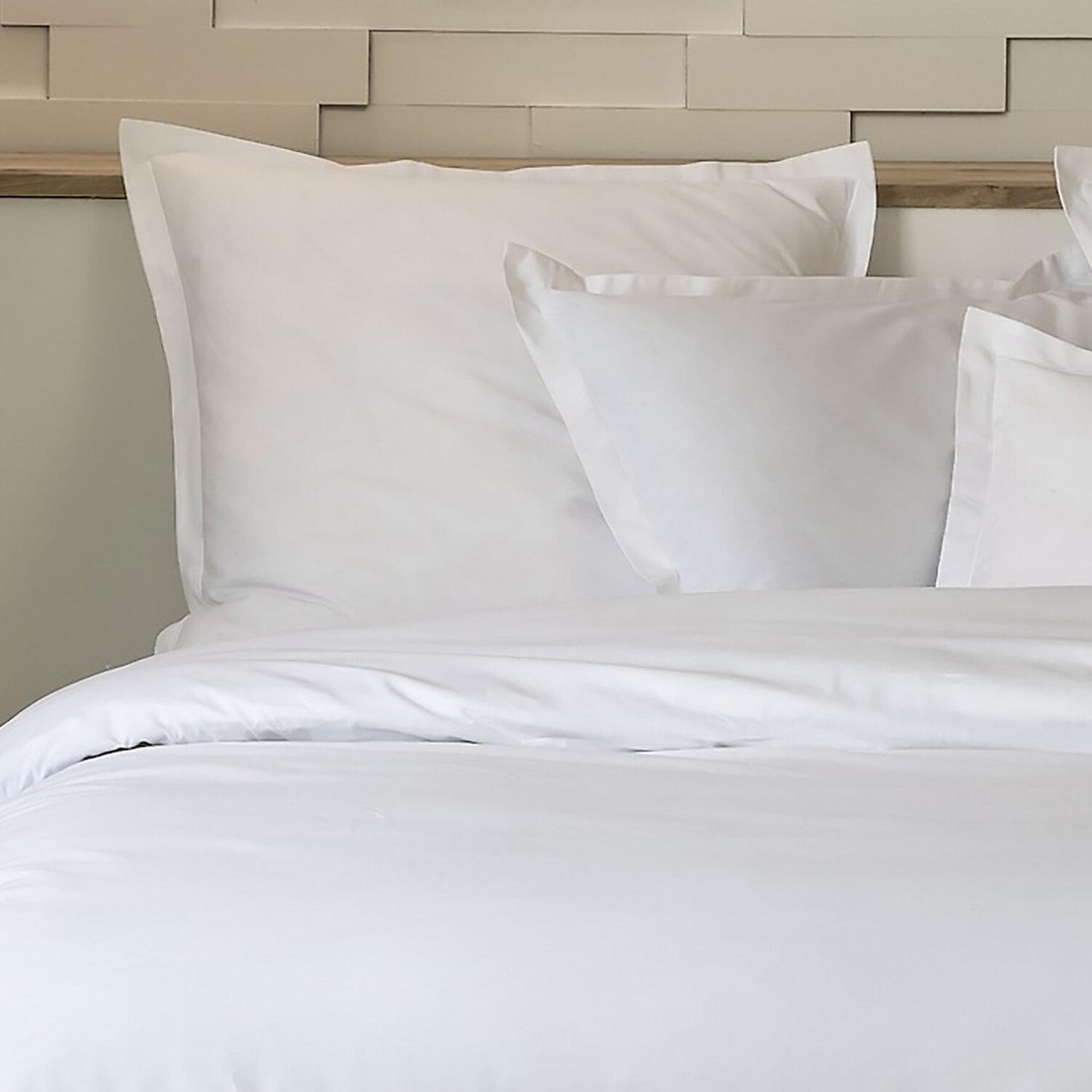 Voir la diapositive 2 : Home collection Parure de couette 100%percale de coton 80 fils/cm2-uni lin