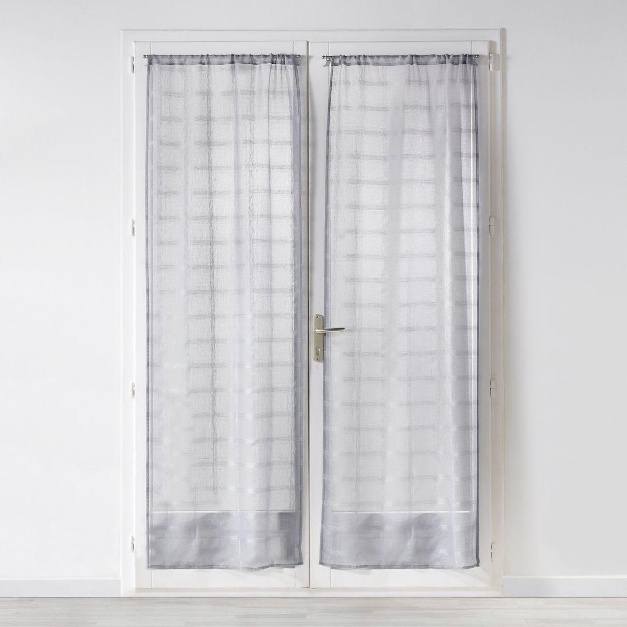 Douceur d'Intérieur Paire de voilages passe-tringle  candide  70x240cm gris