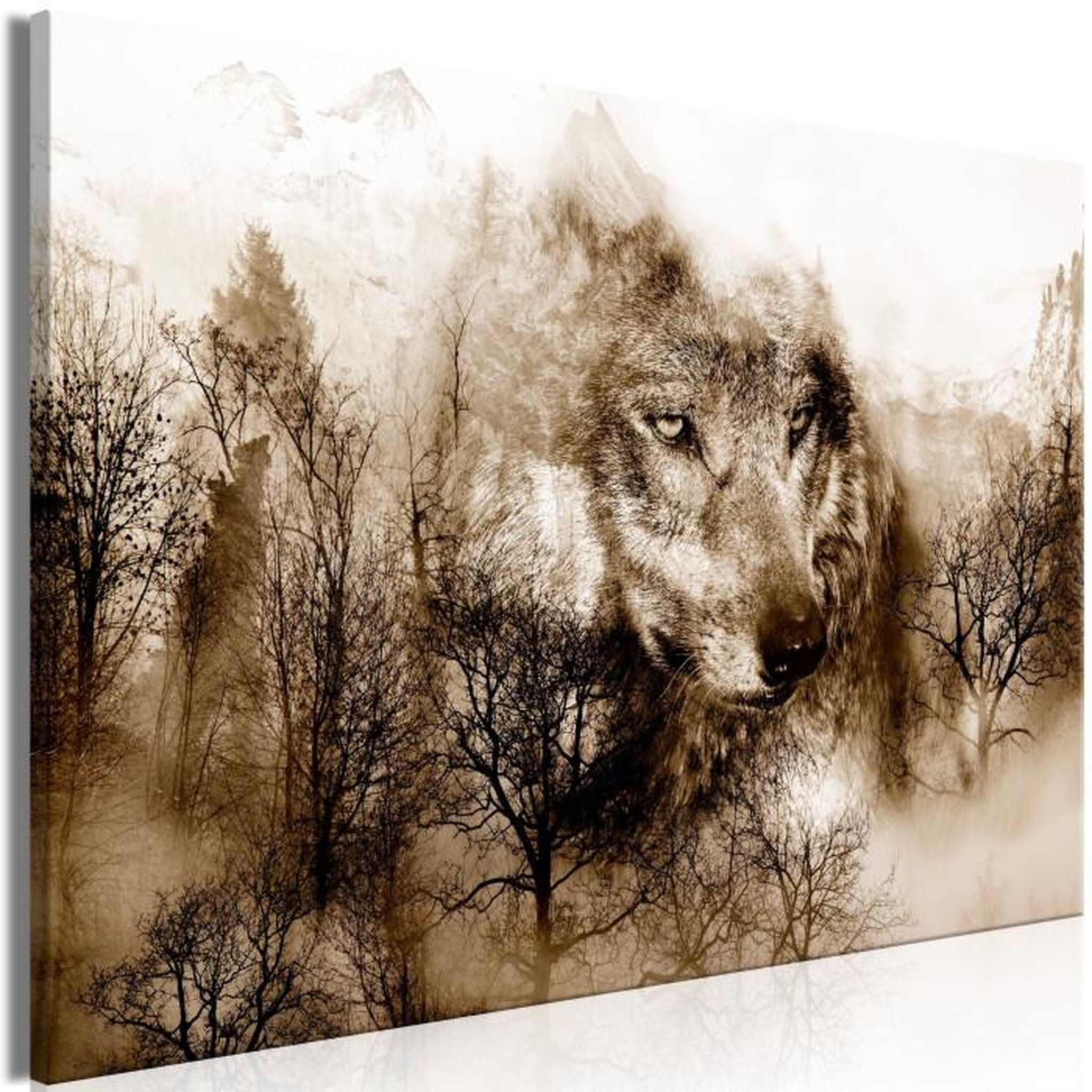 Paris Prix Tableau Imprimé  Mountain Predator Wide Brown. Coloris disponibles : Multicolore