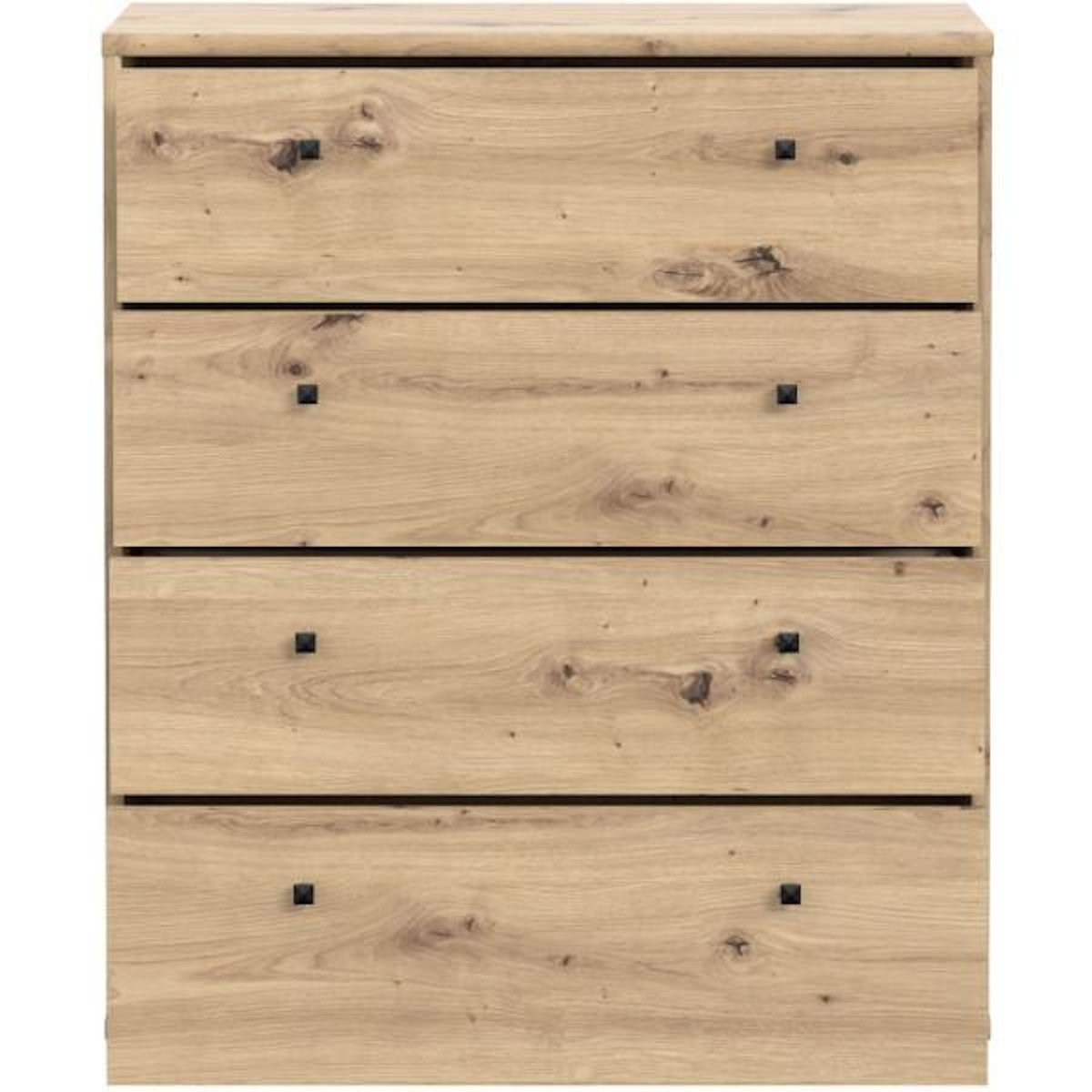 MARKET24 Commode TEMPRA – Effet Chene Artisan – 4 Tiroirs – L 73,7 × P 34,8 × H 85,5 cm