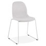 Voir la diapositive 1 : Paris Prix Chaise Design en Tissu  Sluna  85cm Gris & Chromé