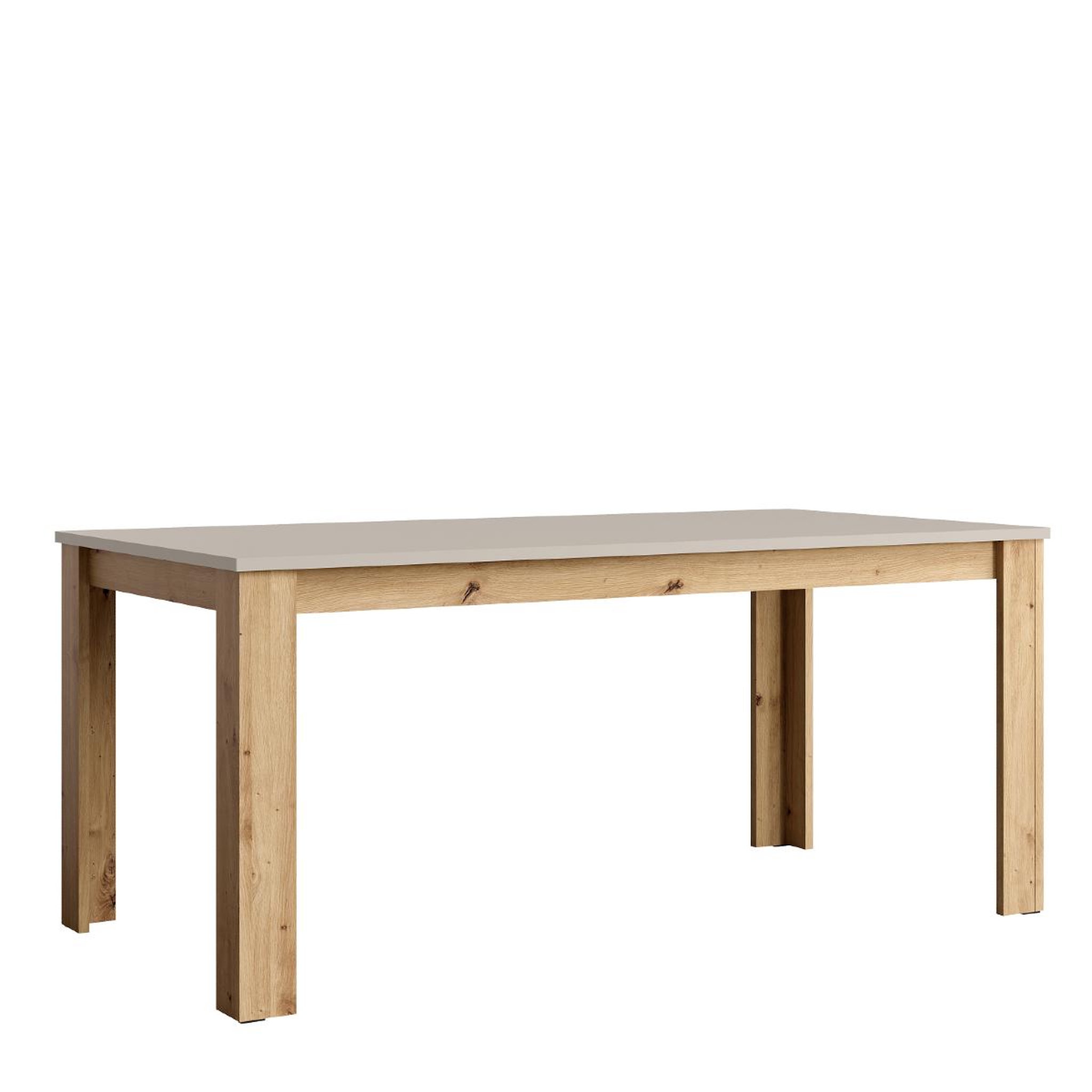 JLC KREATION Table de salle à manger moderne beige et bois 180cm irina