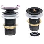 VIDAXL Drain a poussoir sans debordement Noir 6,4x6,4x9,1 cm