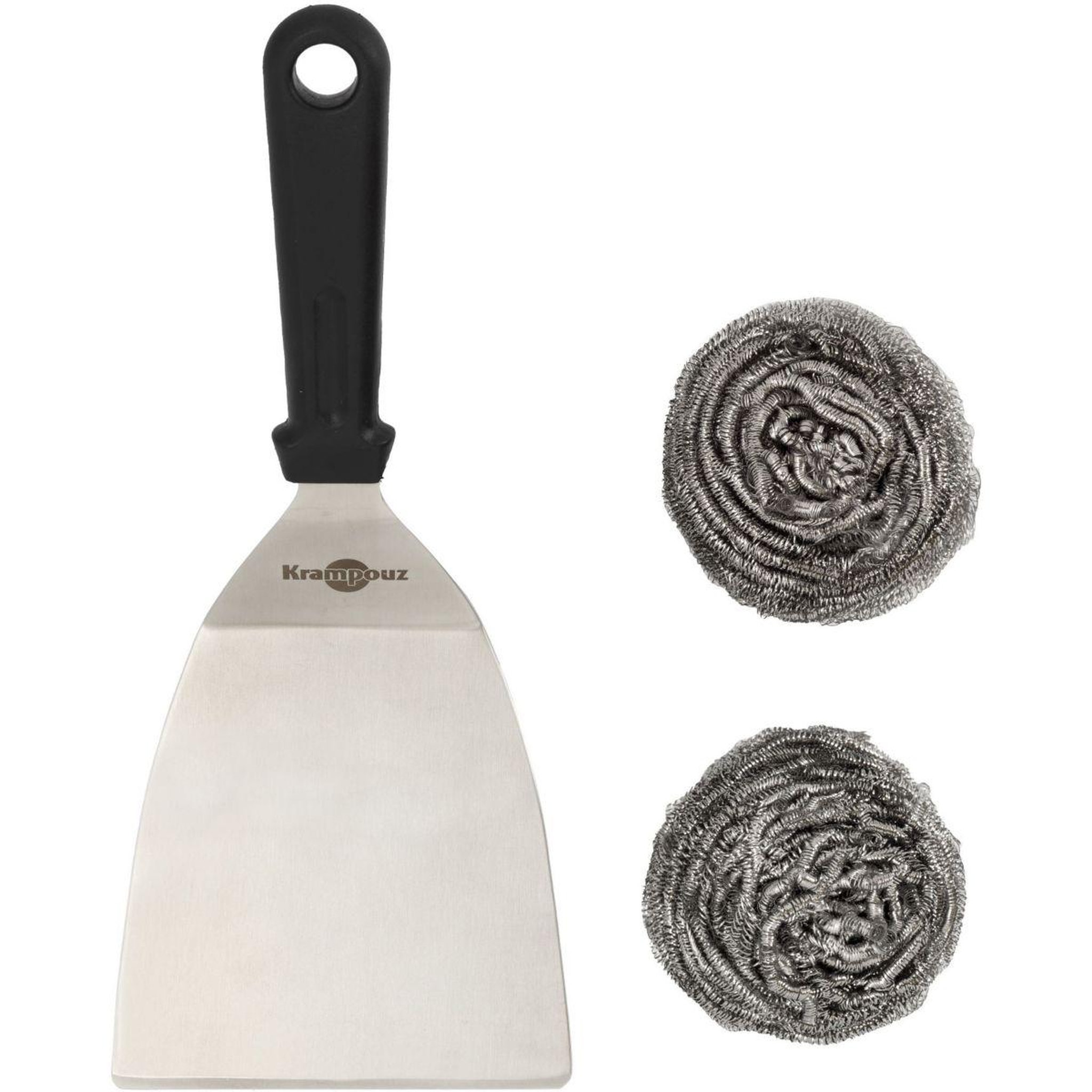 KRAMPOUZ Ustensile plancha spatule/2 boules inox akn1
