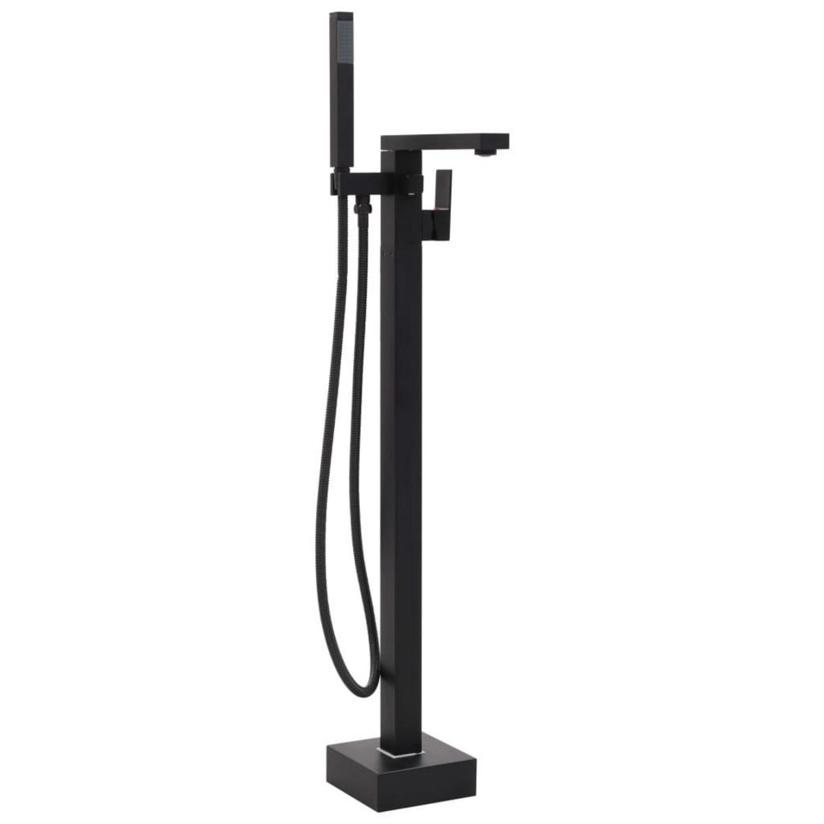 VIDAXL Robinet de baignoire sur pied Noir Acier inoxydable 90 cm