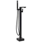 VIDAXL Robinet de baignoire sur pied Noir Acier inoxydable 90 cm