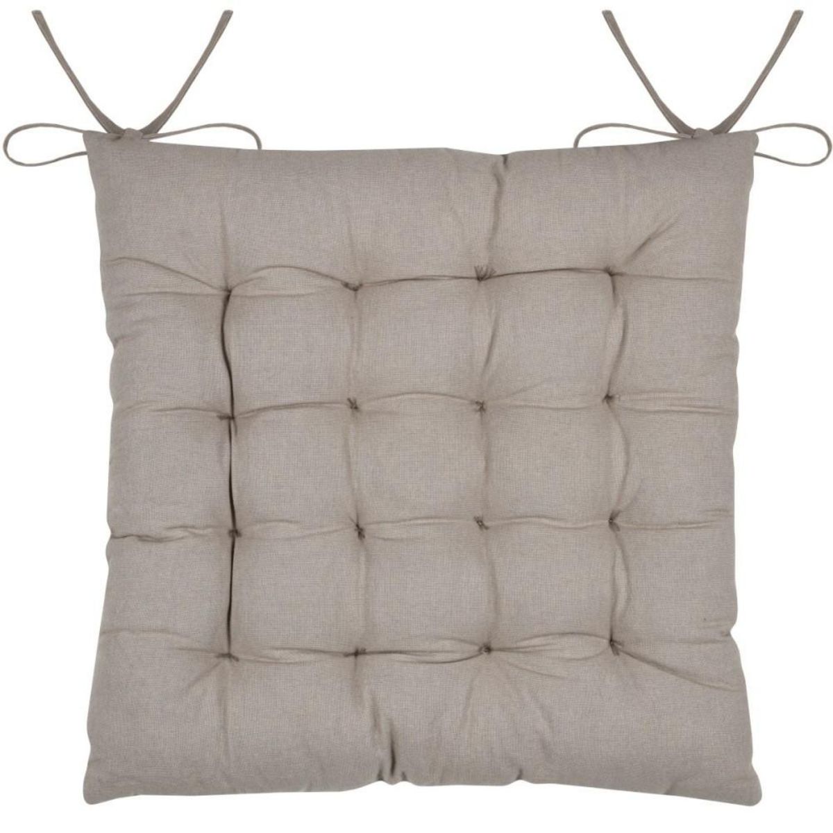 STOF Lot de 4 galettes de chaise réversible coton HEMERA