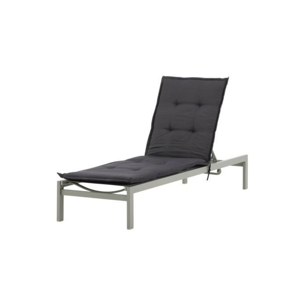 Paris Prix Coussin de Chaise Longue  Hanna  193cm Gris Foncé