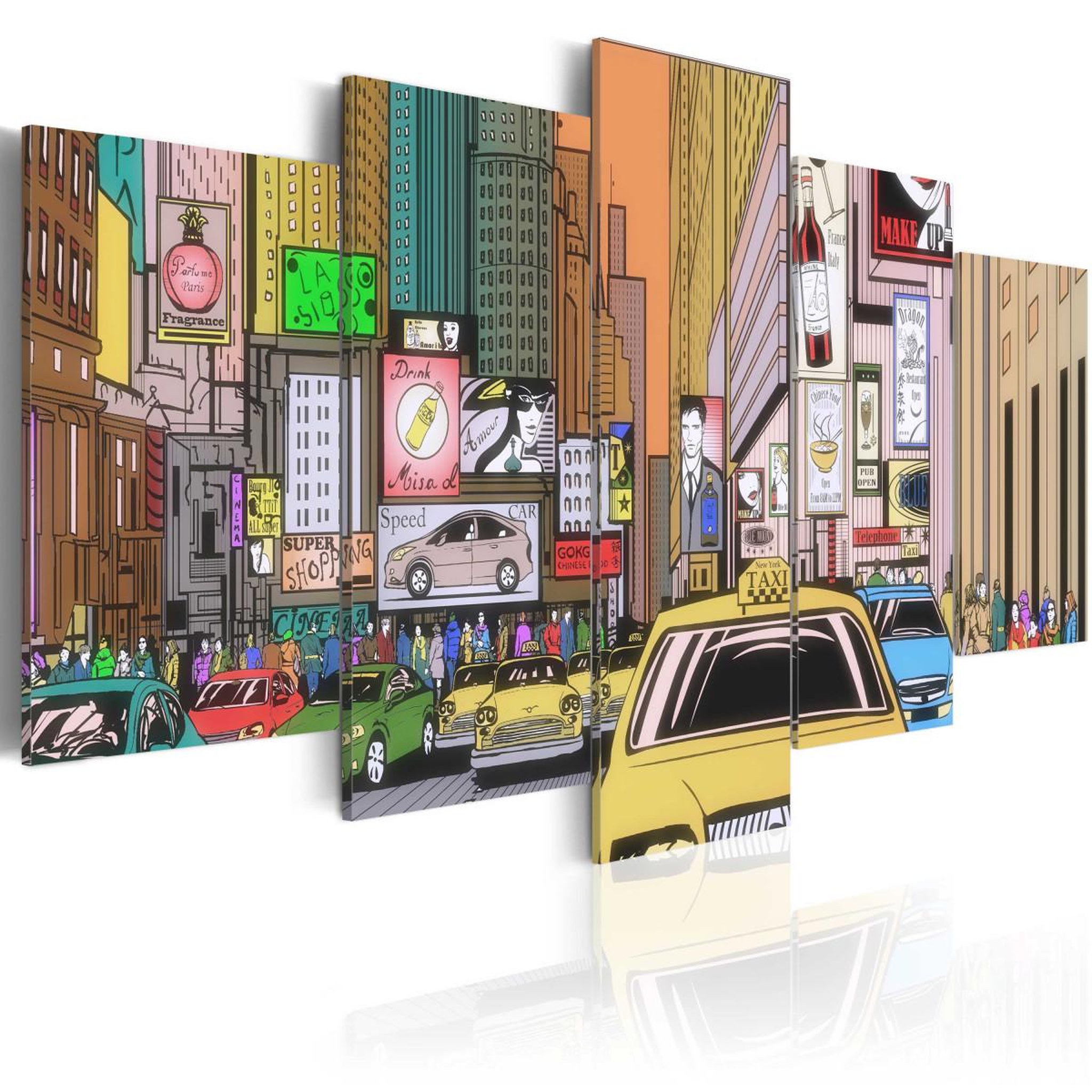 Voir la diapositive 1 : Paris Prix Tableau Imprimé  Dessin de la Ville