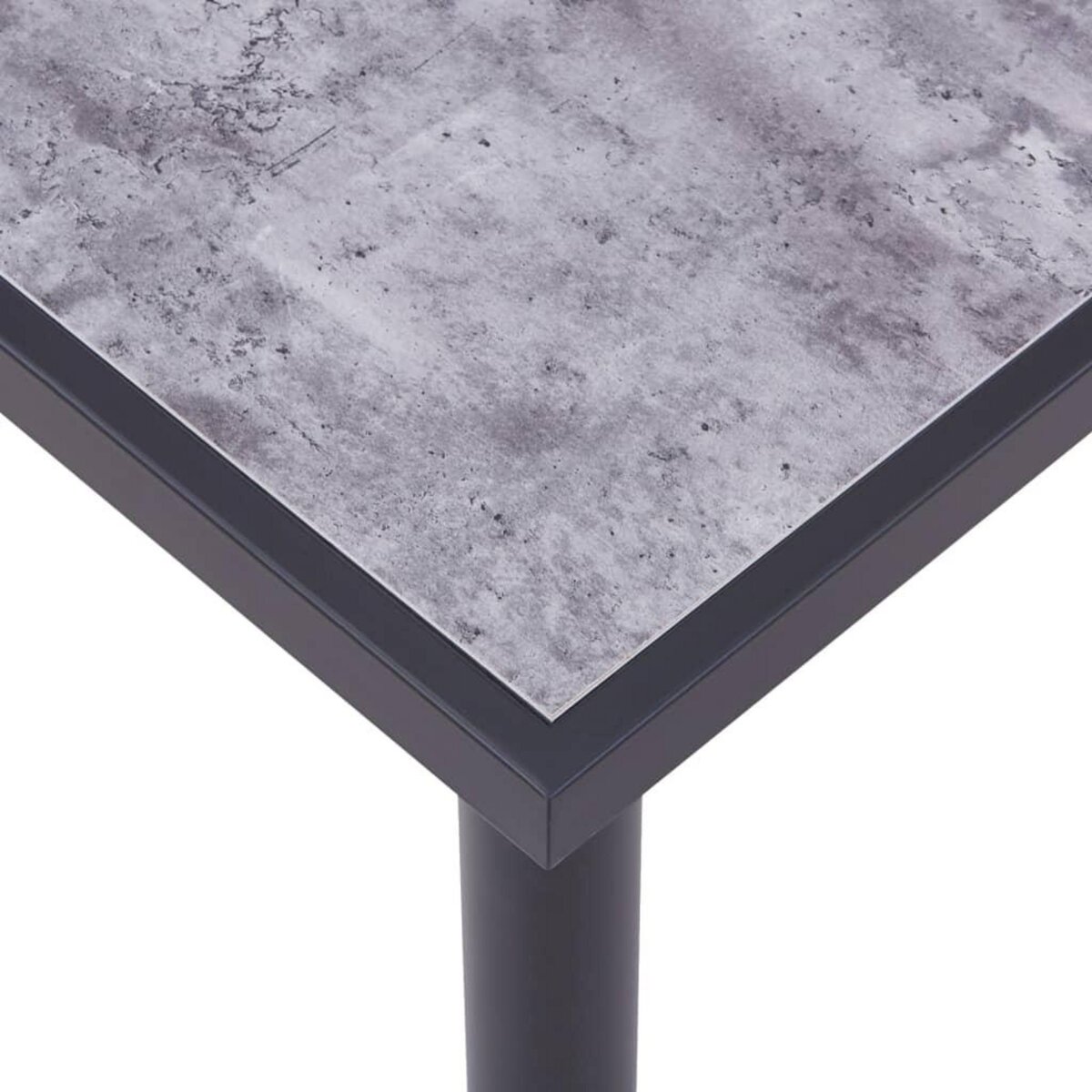VIDAXL Table a manger Noir et gris beton 180x90x75 cm MDF