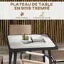 Voir la diapositive 4 : OUTSUNNY Ensemble de jardin 5 pièces table carrée 4 chaises résine verre