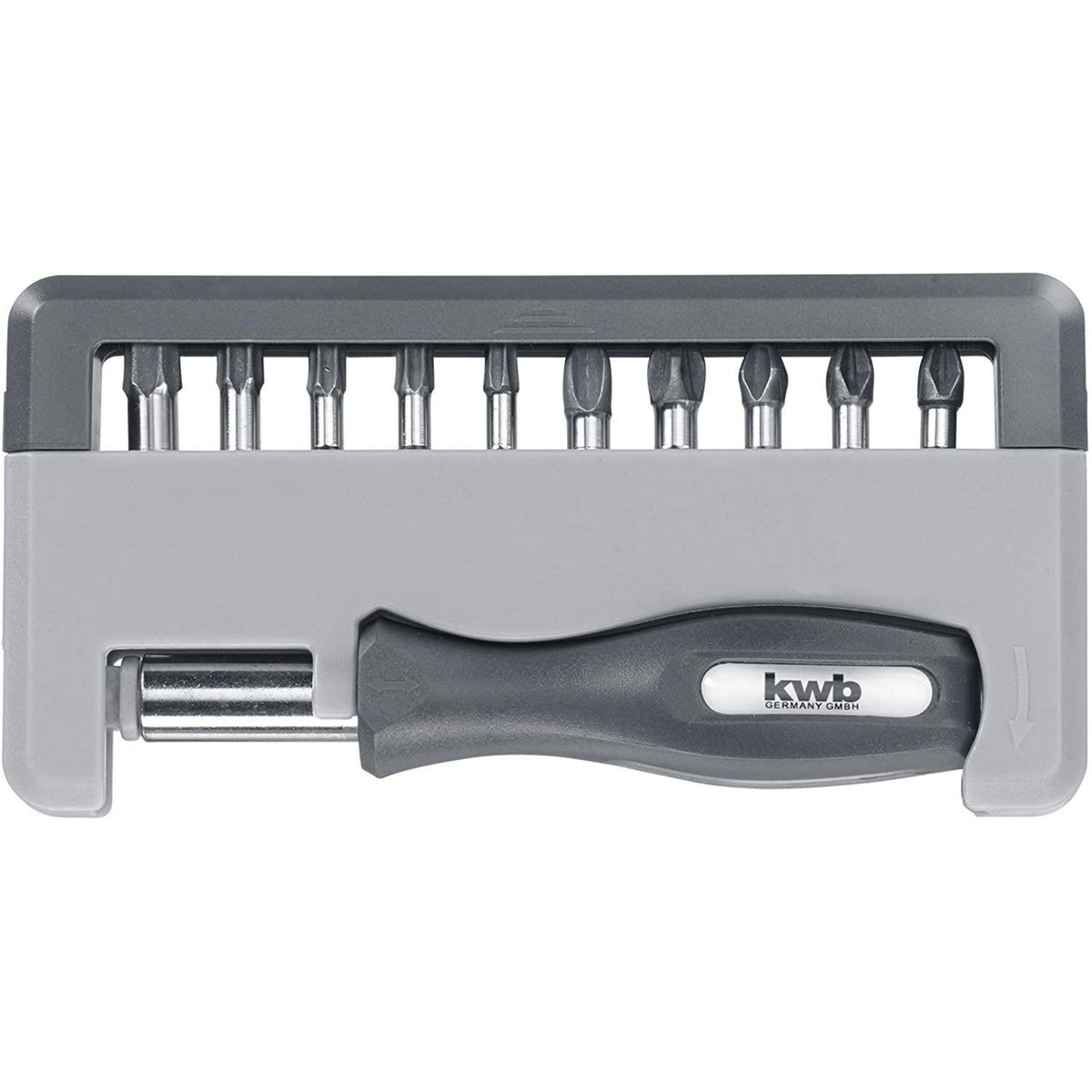 KWB Boîte de 12 embouts pratique en acier TQ60 pour perceuse visseuse sans fil