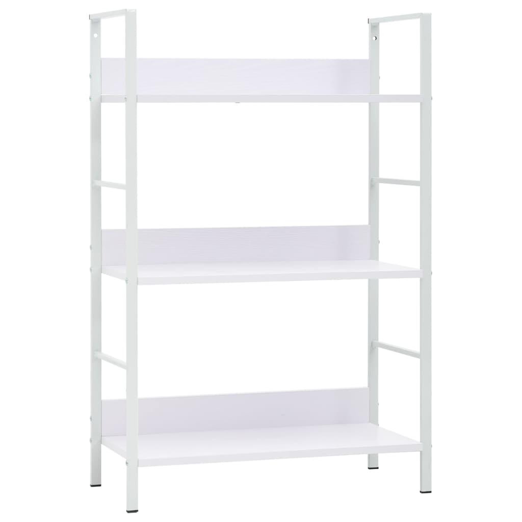 Voir la diapositive 1 : VIDAXL Bibliotheque a 3 niveaux blanc 60x27,6x90,5cm bois d'ingenierie