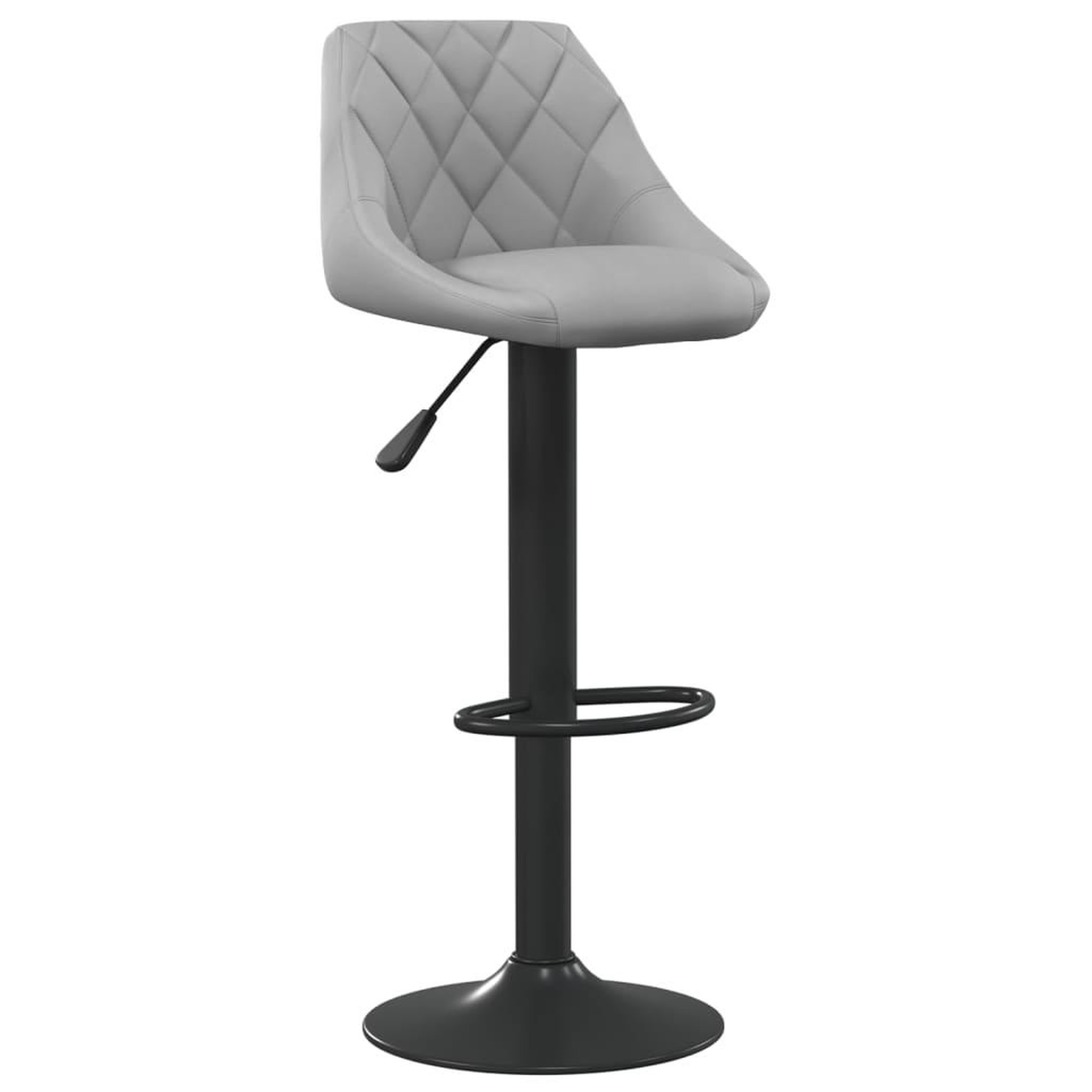 VIDAXL Tabouret de bar gris clair velours