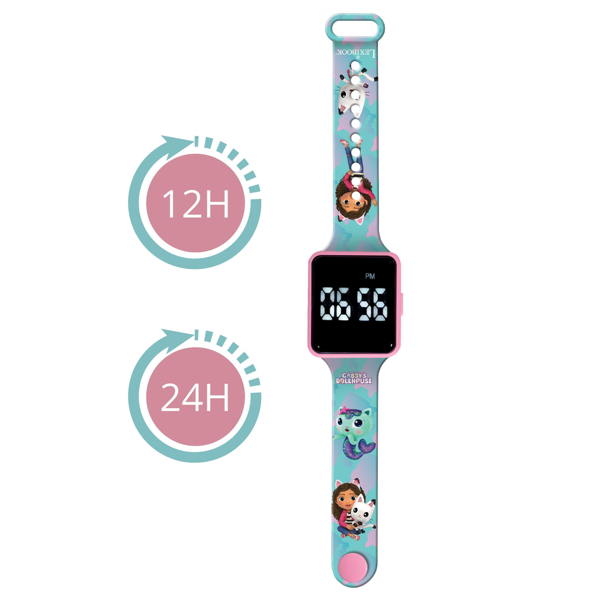 Voir la diapositive 3 : Lexibook Montre digitale LED Gabby et la maison Magique