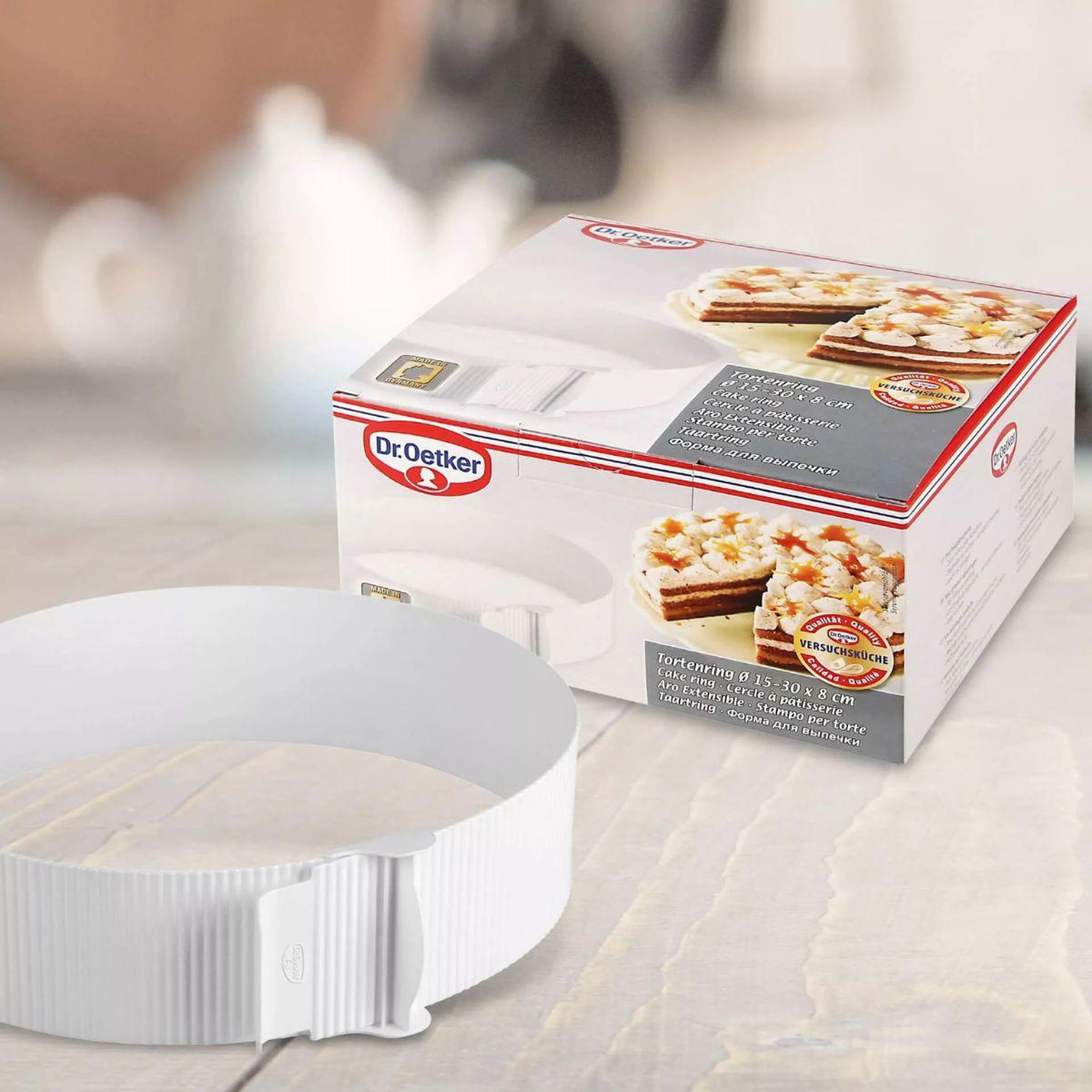 Voir la diapositive 4 : DR.OETKER Cercle de pâtisserie en plastique réglable de 15 à 30 cm dr. Oetker baker edition