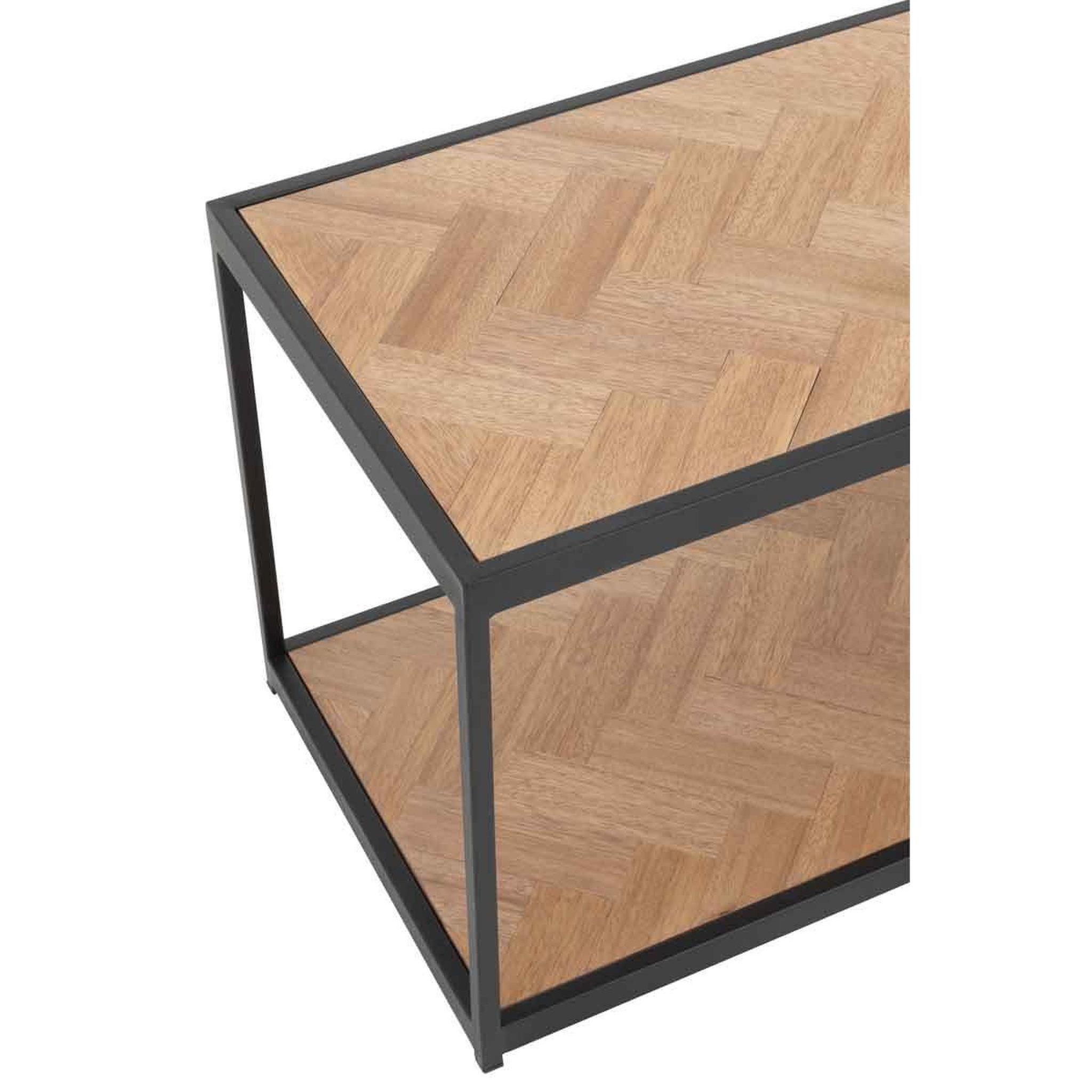 Voir la diapositive 5 : J-LINE Table basse 2 niveaux  miraza  150cm naturel & noir