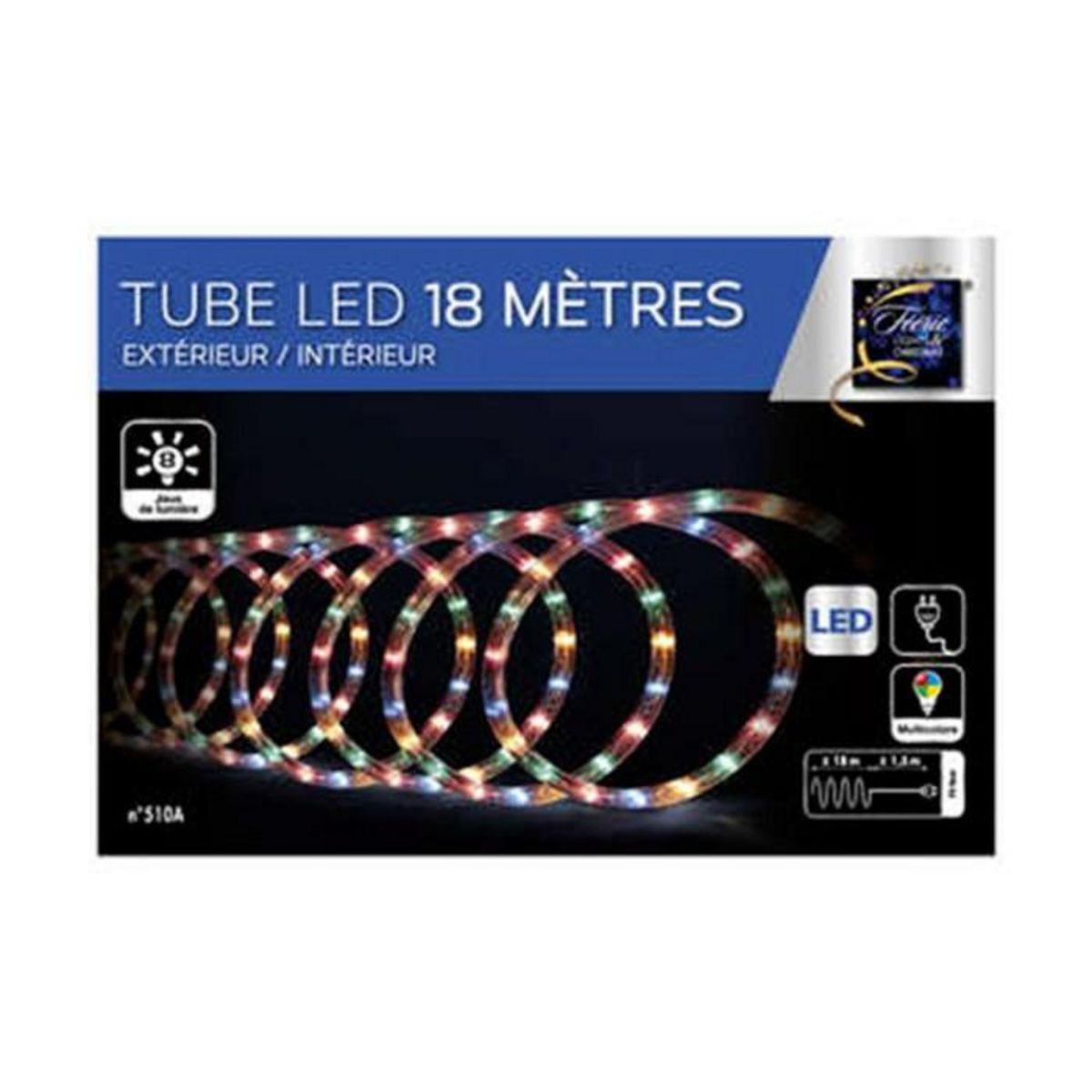 FEERIC LIGHT & CHRISTMAS Tube Lumineux Led  Extérieur  18m Multicolore
