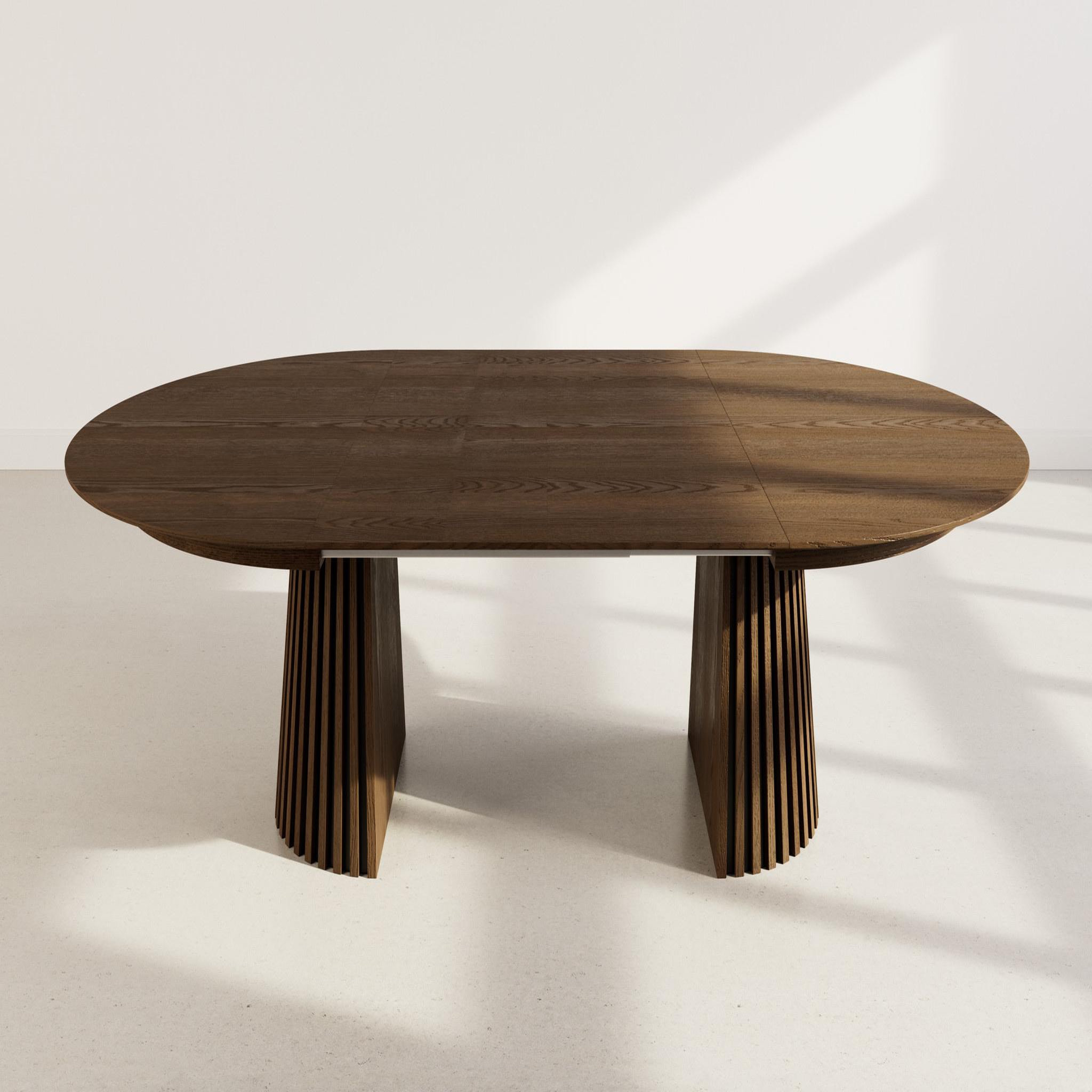 Voir la diapositive 6 : BEST MOBILIER Freya - table à manger ronde extensible - 6 à 10 personnes