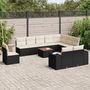 Voir la diapositive 1 : VIDAXL Salon de jardin 11 pcs avec coussins noir resine tressee