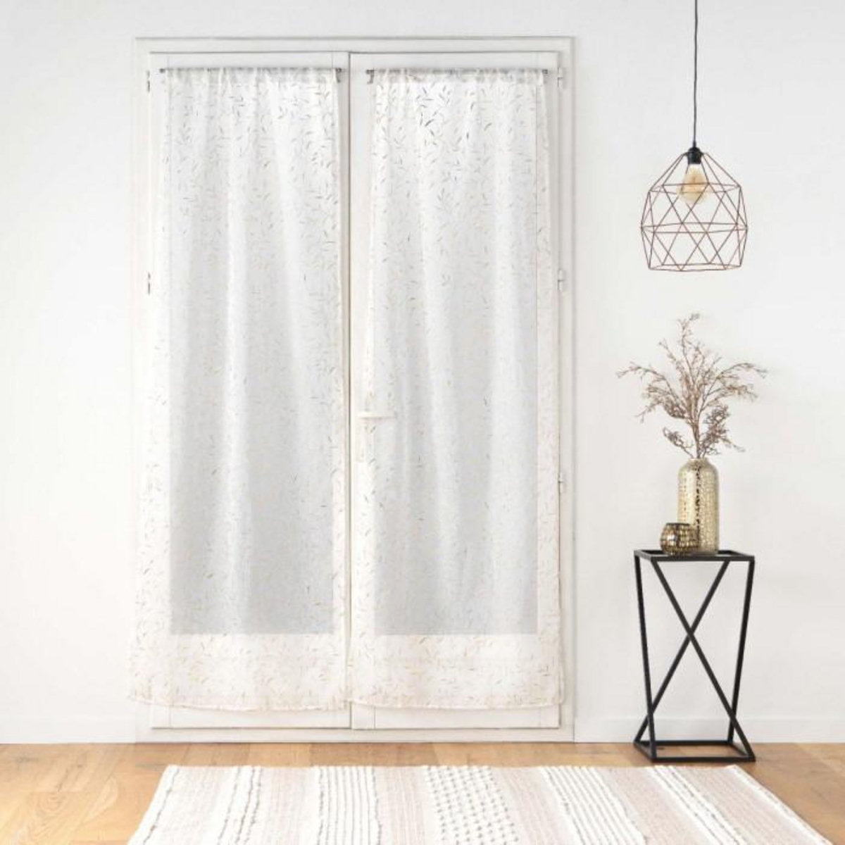 Paris Prix Paire de Voilages Passe-Tringle  Maissa  70x200cm Or