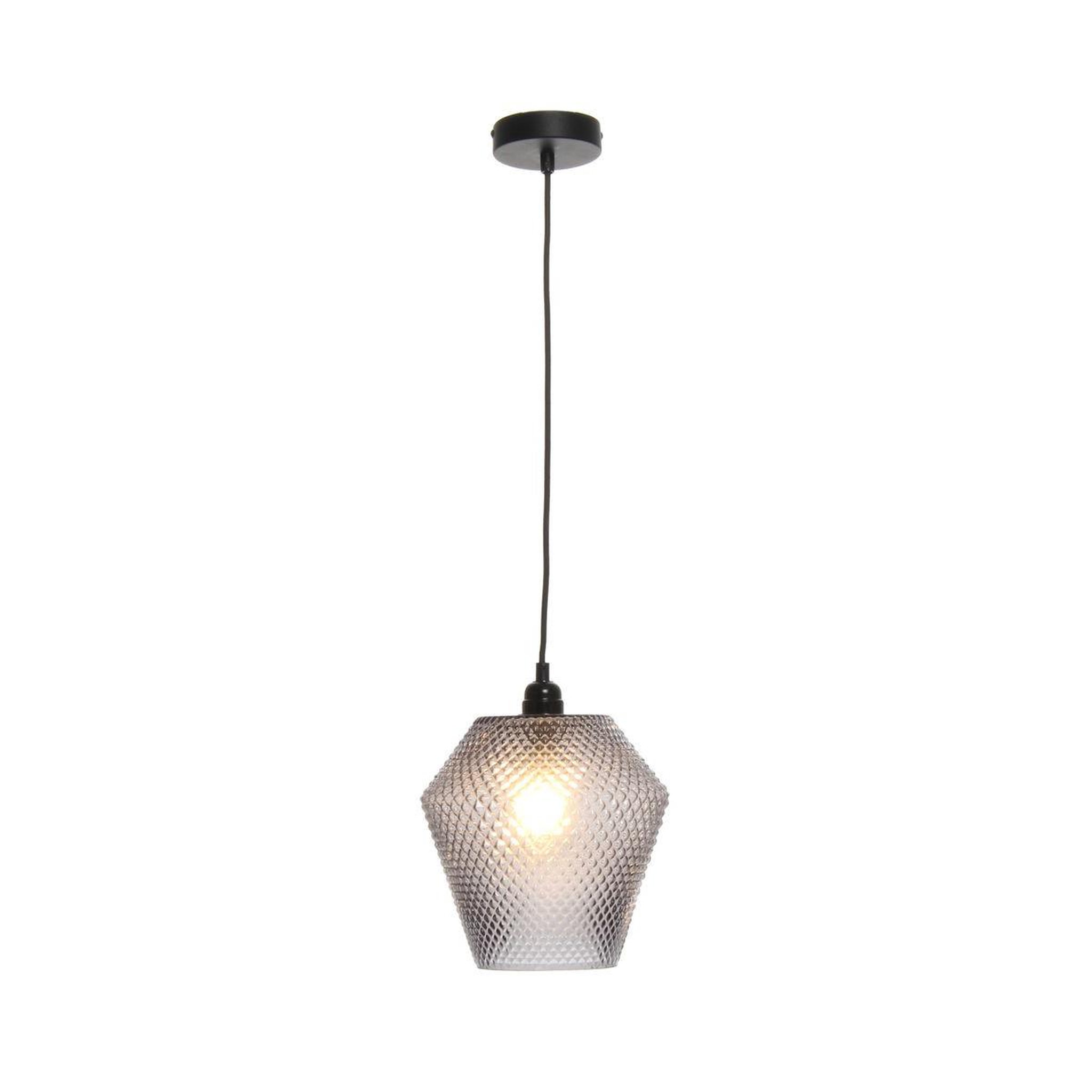 Voir la diapositive 4 : Paris Prix Lampe suspension en verre  nomi  27cm gris