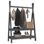 Voir la diapositive 4 : VIDAXL Porte-vetements Gris 100x45,5x150 cm Bois de pin massif