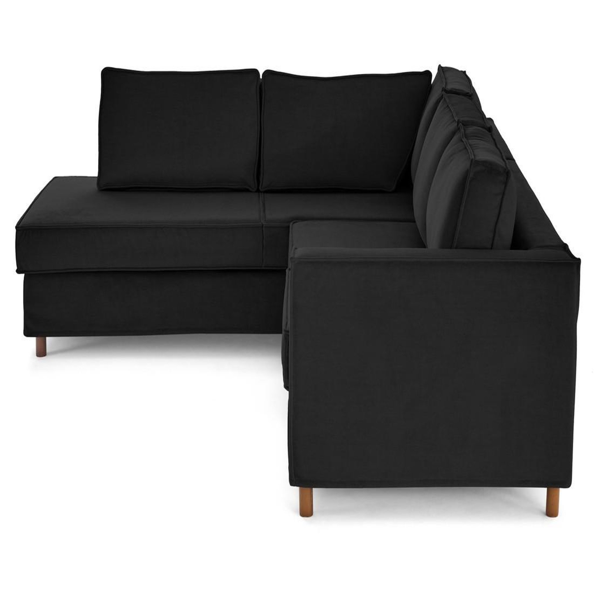 Voir la diapositive 4 : LISA DESIGN Jake - canapé déhoussable d'angle gauche 5 places en velours