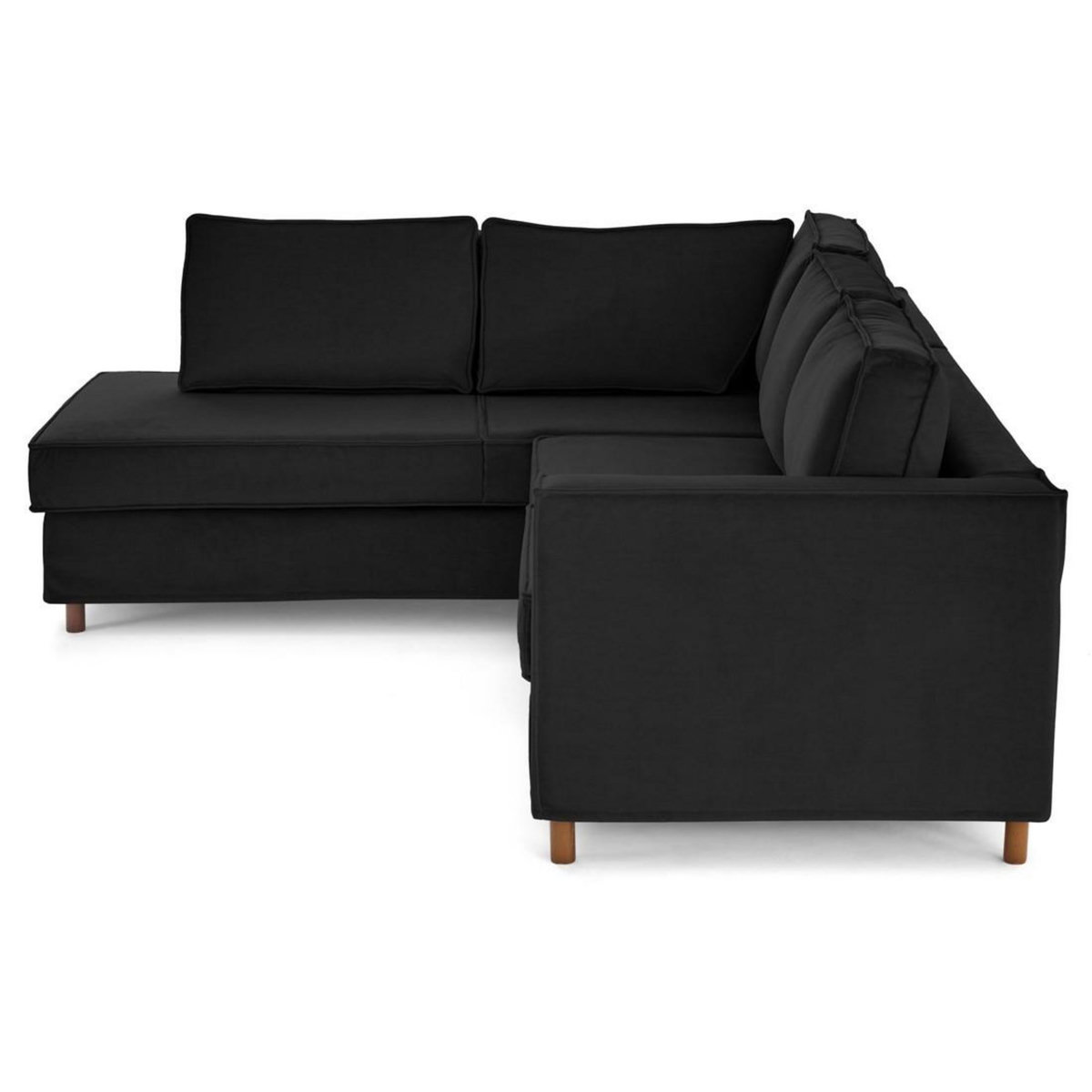 LISA DESIGN Jake - canapé déhoussable d'angle gauche 5 places en velours