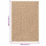 Voir la diapositive 6 : VIDAXL Tapis ZIZUR 140x200 cm aspect de jute interieur et exterieur