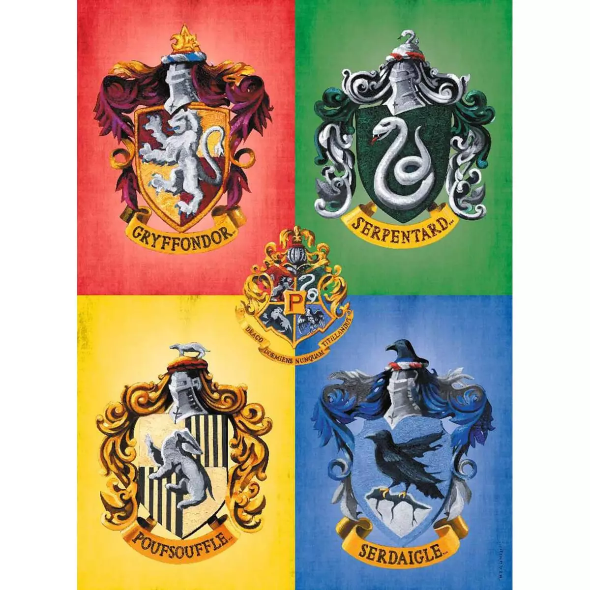 Nathan Puzzle 500 pièces : Harry Potter : Les quatre blasons de Poudlard