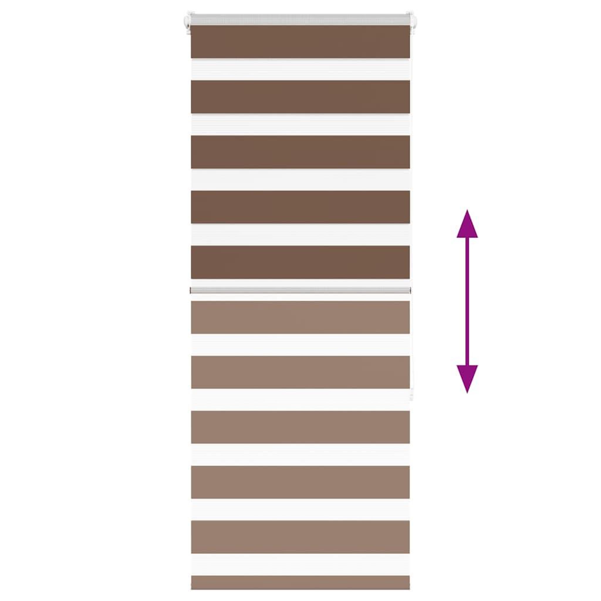 Voir la diapositive 5 : VIDAXL Store zebre marron 60x150 cm largeur du tissu 55,9 cm polyester