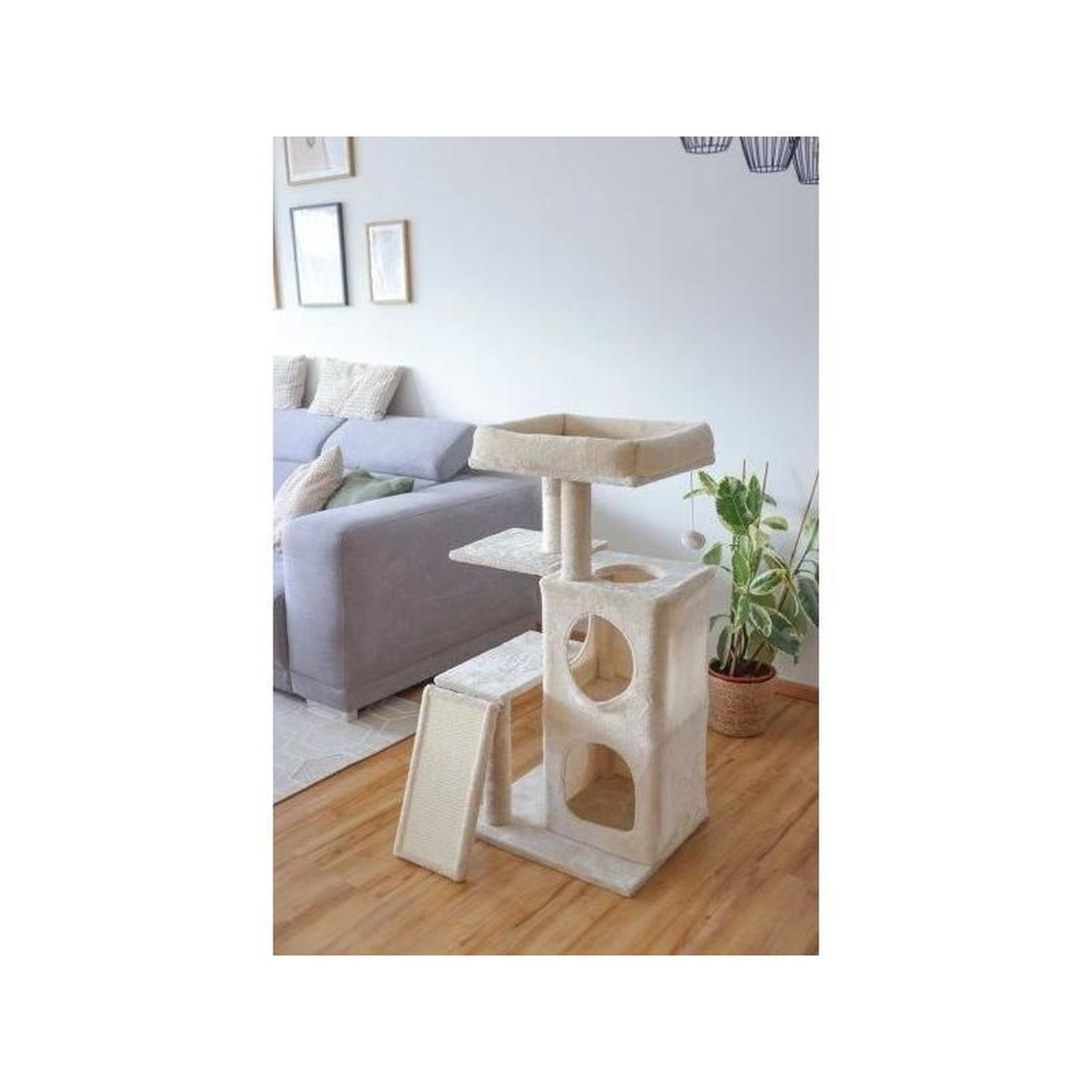 Voir la diapositive 4 : KERBL Arbre a chat 100 cm - ALESSIA - KERBL - Moelleux - Alcôve a deux étages