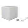 Voir la diapositive 3 : Paris Prix Lampe Cube d'Extérieur  Télécommande  25cm Blanc