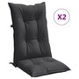 Voir la diapositive 2 : VIDAXL Coussins de chaise a dossier haut lot de 2 anthracite melange