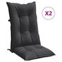 Voir la diapositive 2 : VIDAXL Coussins de chaise a dossier haut lot de 2 anthracite melange